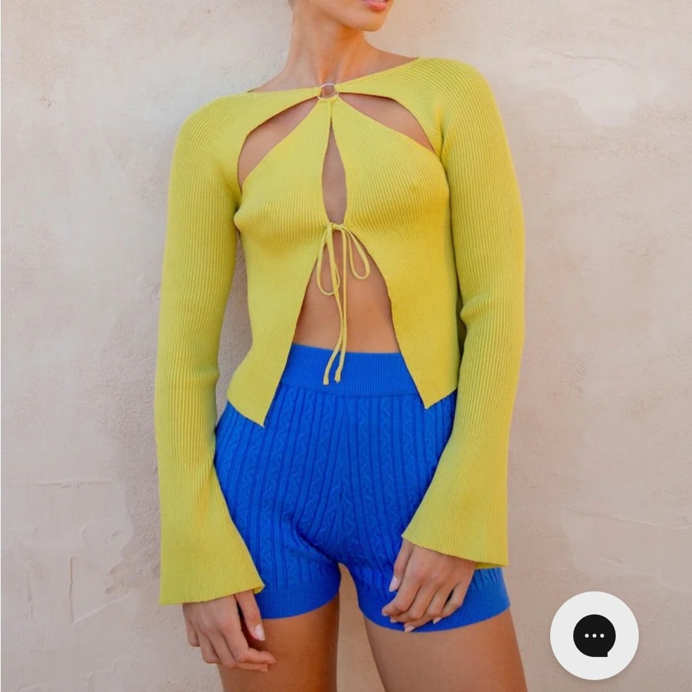 Verge Girl Yellow Cut-Out Top